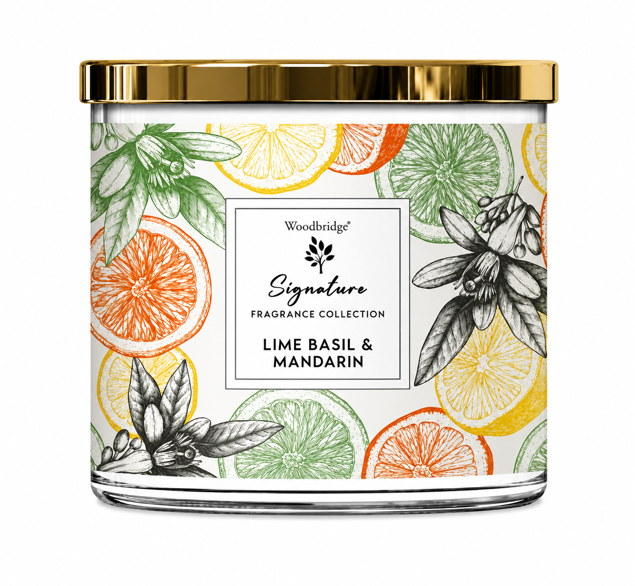 Lime, Basil & Mandarin Tumbler Jar Candle - 3 Wick