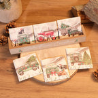 Christmas Land-rover & Farm Tractor Slate Coasters