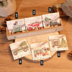 Christmas Land-rover & Farm Tractor Slate Coasters