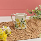 Spring Stoneware Daffodil & Daisy Milk Jug