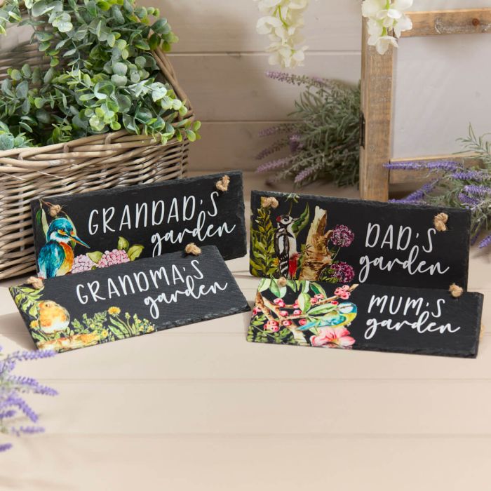 Slate Garden Sign - Mum Dad Grandma Grandad