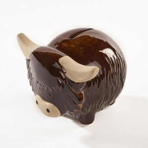 Highland Cow Money Bank