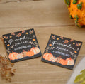 Set of 2 Autumn Pumpkin Harvest Slate Coasters