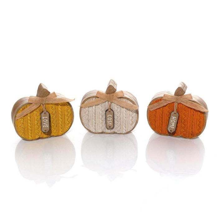 Autumn Knitted Effect Pumpkin Ornament *** PRE-ORDER ***