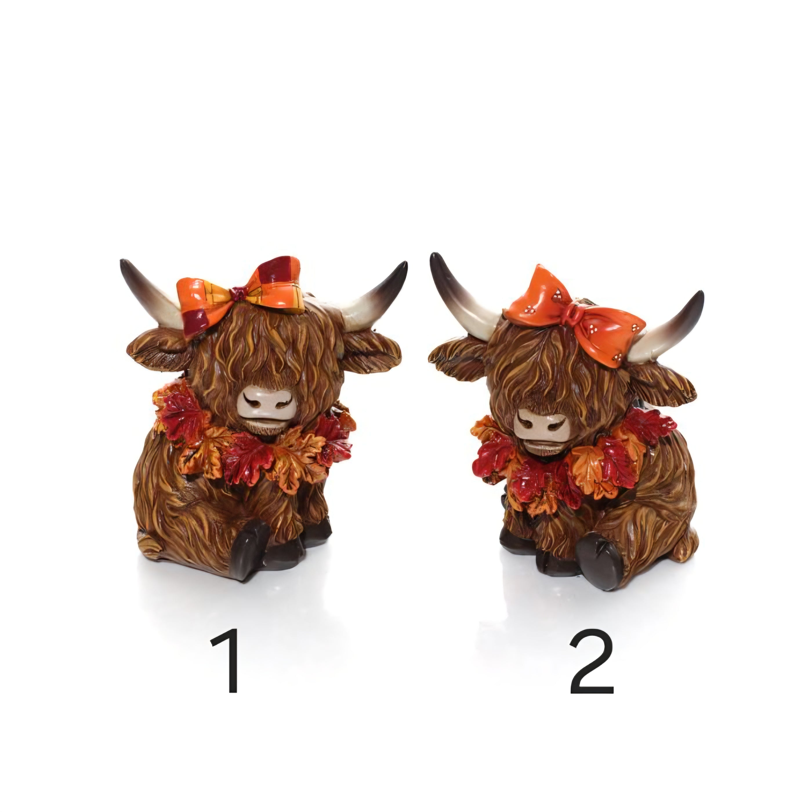 Autumn Leaves & Bow Highland Cows *** PRE-ORDER ***