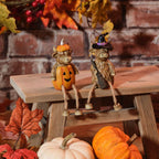 Spooktacular Halloween Highland Cows Pumpkin Witch Shelf Sitters