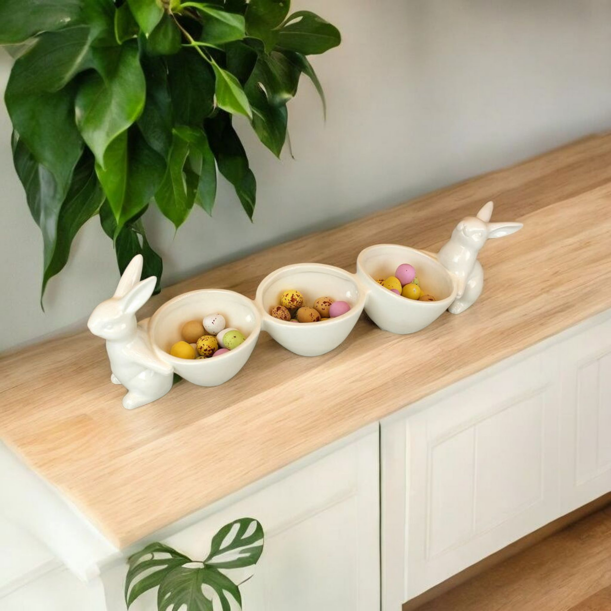 Easter Bunny Triple Snack Bowl