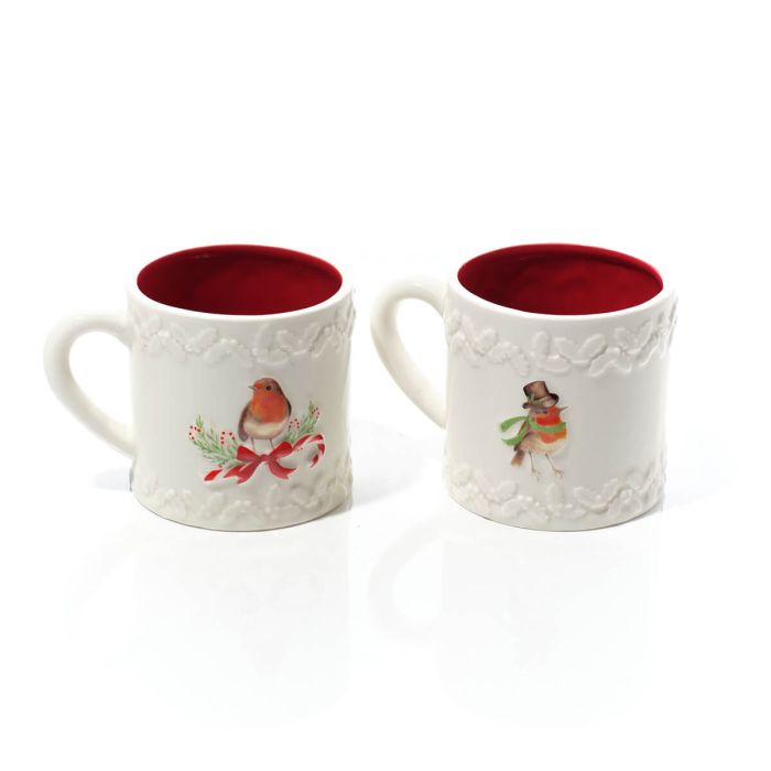 Christmas Robin Ceramic Mugs