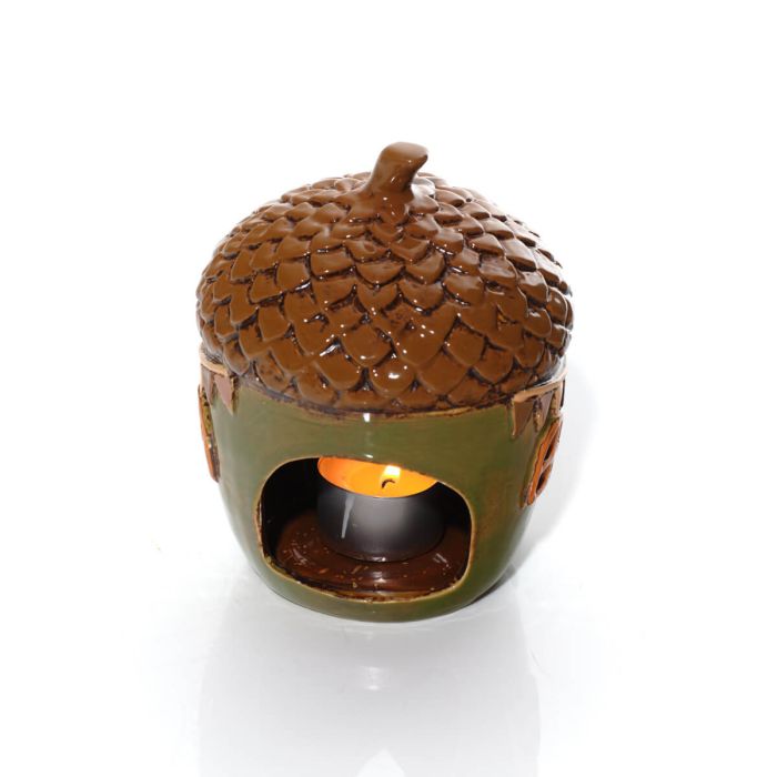 Toadstool Tales Stoneware Acorn House Candle Holder *** PRE-ORDER ***