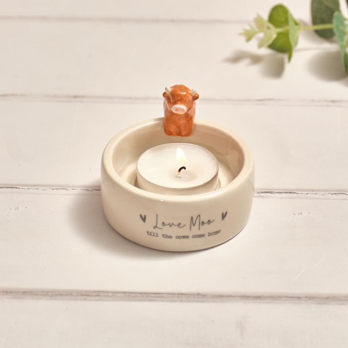 Highland Cow Tea Light Holder