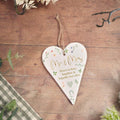 Wedding Keepsake Mr & Mrs Ceramic Heart