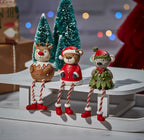 Christmas Animal Shelf Sitters - Santa Bear, Elf Mouse, Reindeer Christmas Pudding