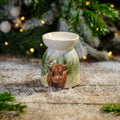 Frosted Trees Highland Cow Scene With Robin Wax Warmer