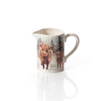 Frosted Trees Highland Cow Scene Jug