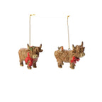Christmas Highland Cow Tree Decorations