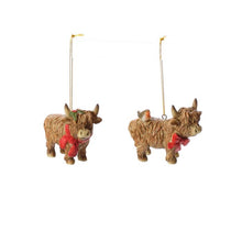 Load image into Gallery viewer, Christmas Highland Cow Tree Decorations PRE-ORDER
