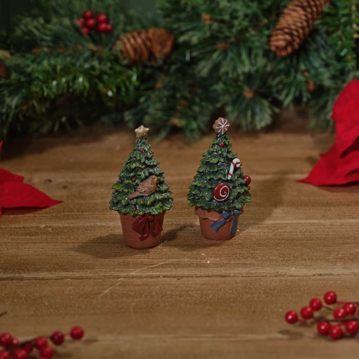 Christmas Tree Robin & Candy Cain Ornaments PRE-ORDER