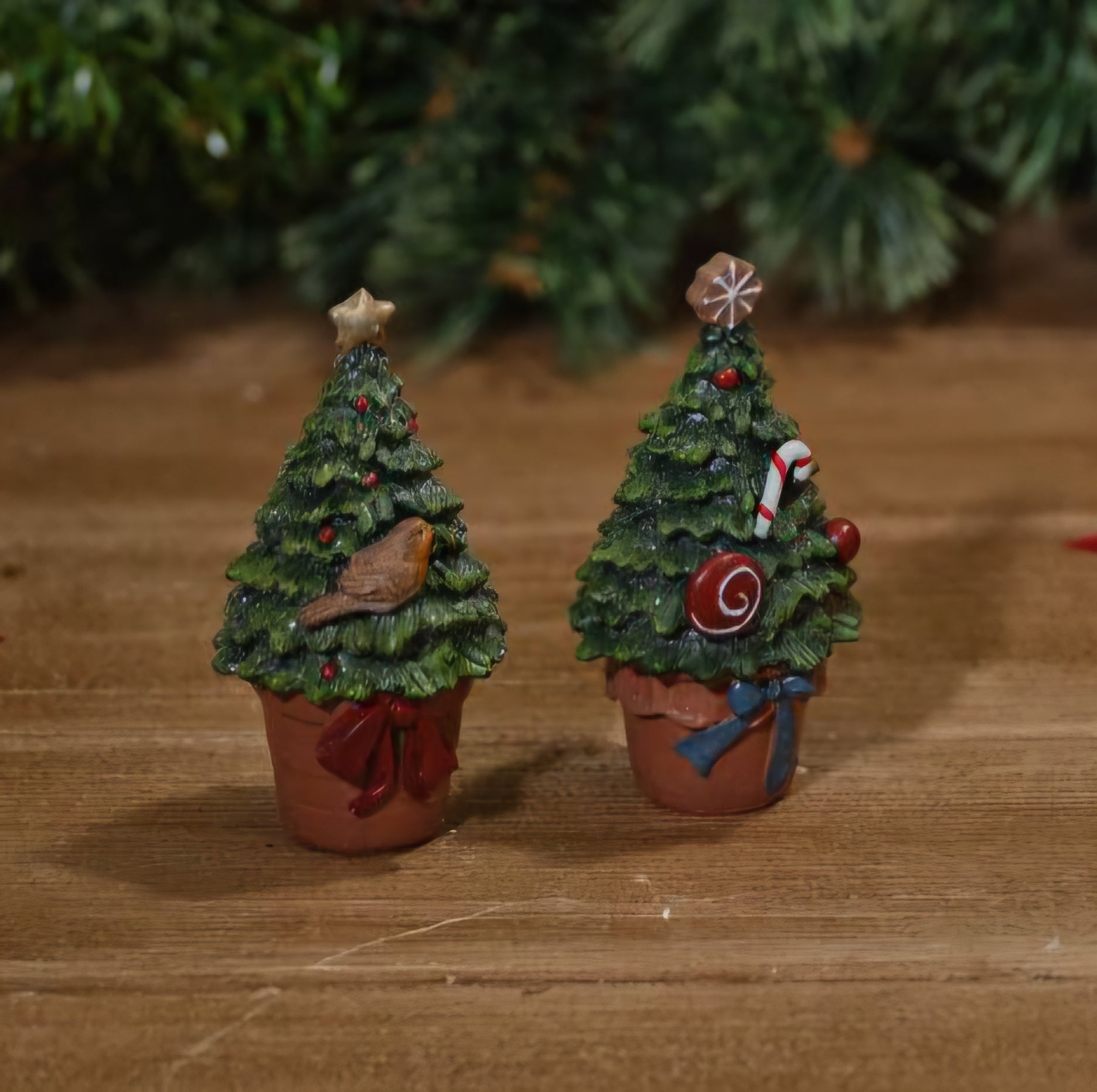 Christmas Tree Robin & Candy Cain Ornaments PRE-ORDER