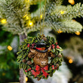 Christmas Highland Cow Wreath Tree Decoration