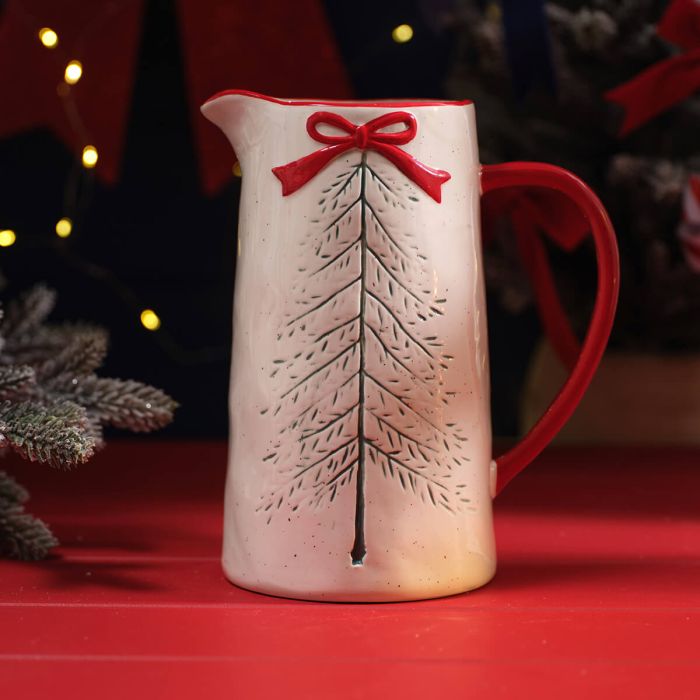 Christmas Tree & Bow Ceramic Jug & Mug ***PRE-ORDER***