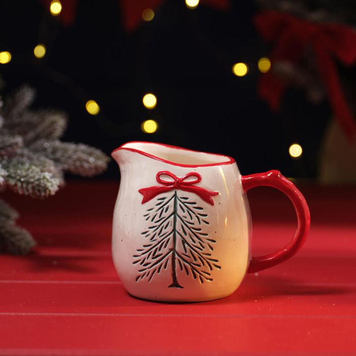 Christmas Tree & Bow Ceramic Jug & Mug ***PRE-ORDER***