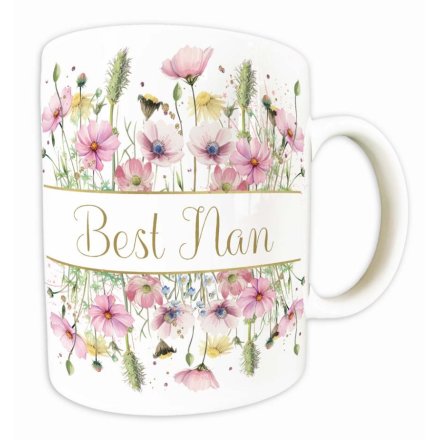 Pastel Flowers Best Nan Mug