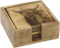 Highland Cow Coasters - Set Of 4