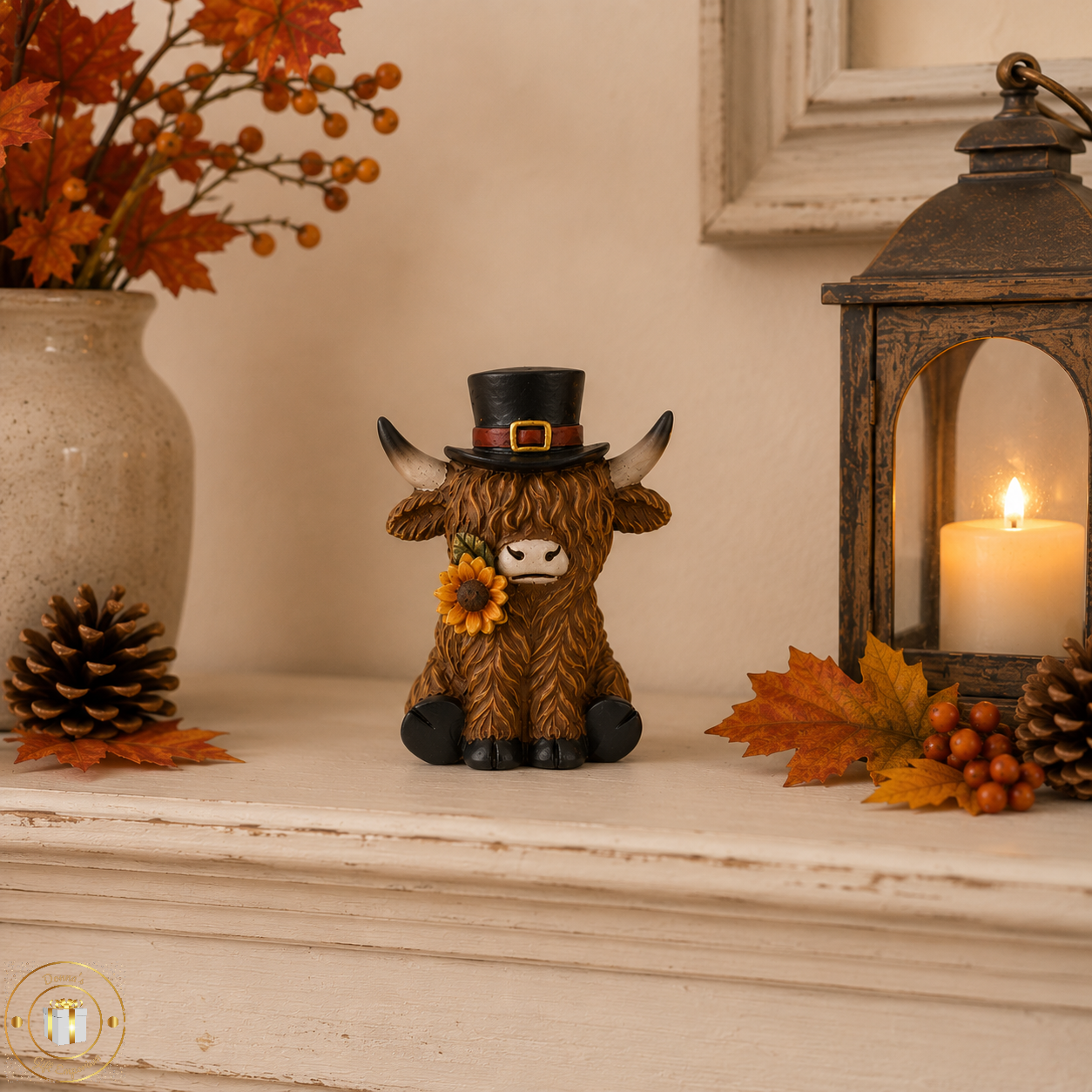 Autumn Highland Cow Ornaments - 4 Designs