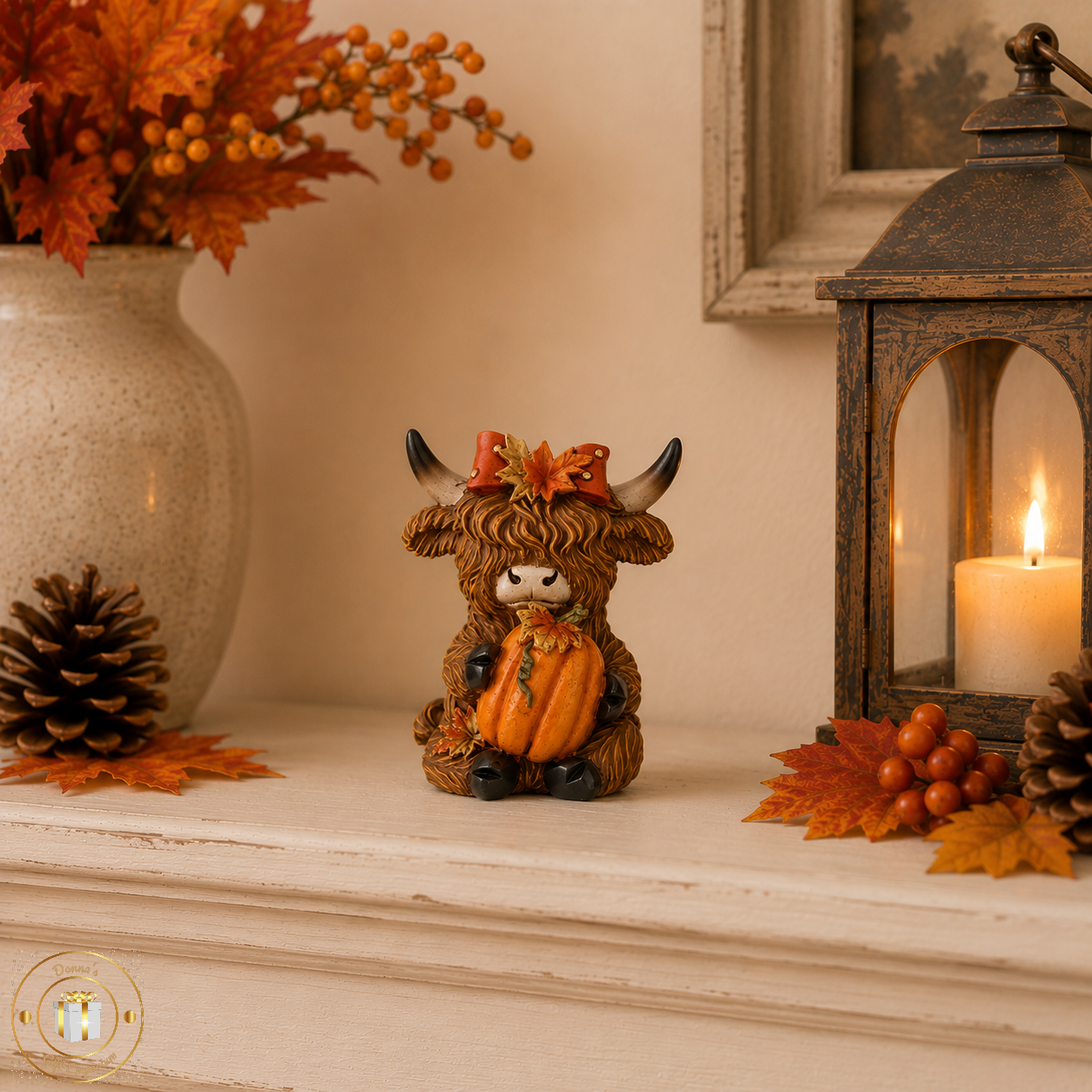 Autumn Highland Cow Ornaments - 4 Designs