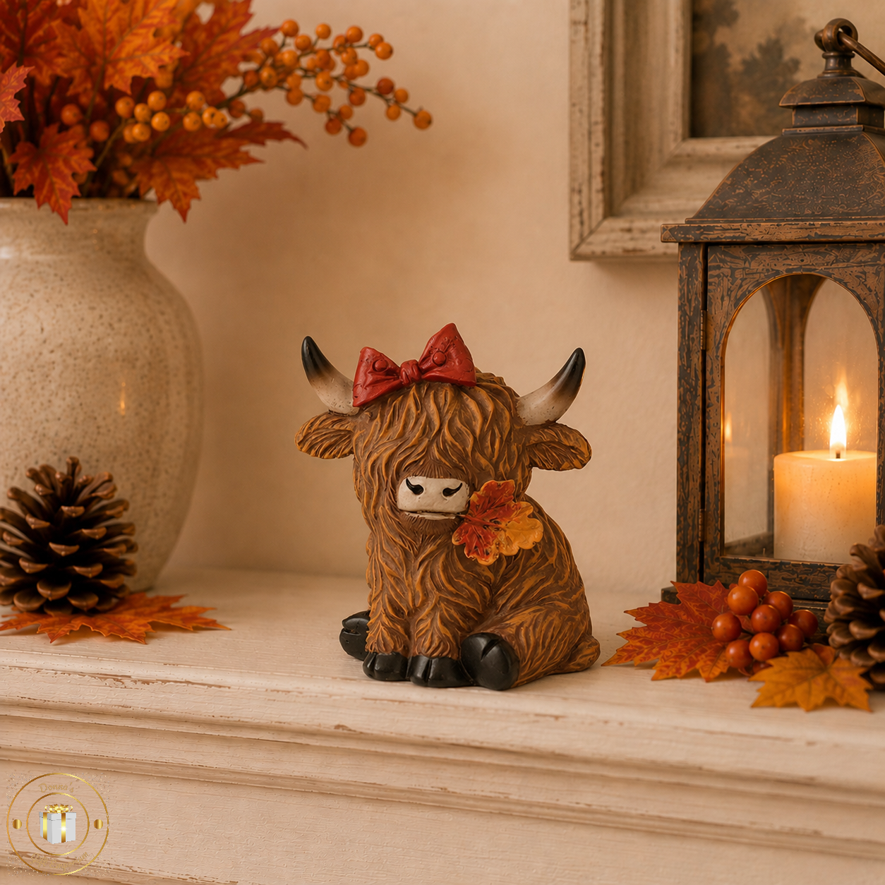 Autumn Highland Cow Ornaments - 4 Designs