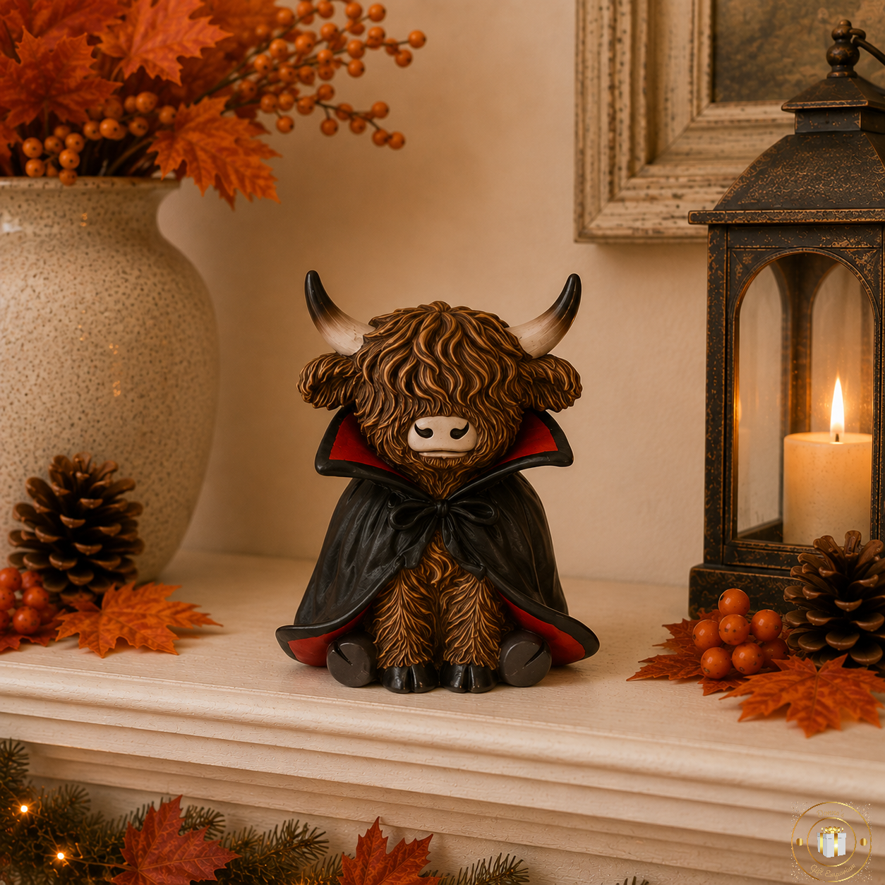 Halloween Highland Cow Ornaments – Vampire,  Mummy or Pumpkin