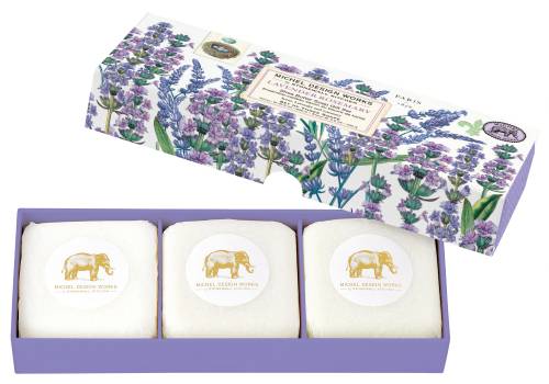 Lavender & Rosemary Set of 3 Soaps Gift Box Set by Michel Design Works