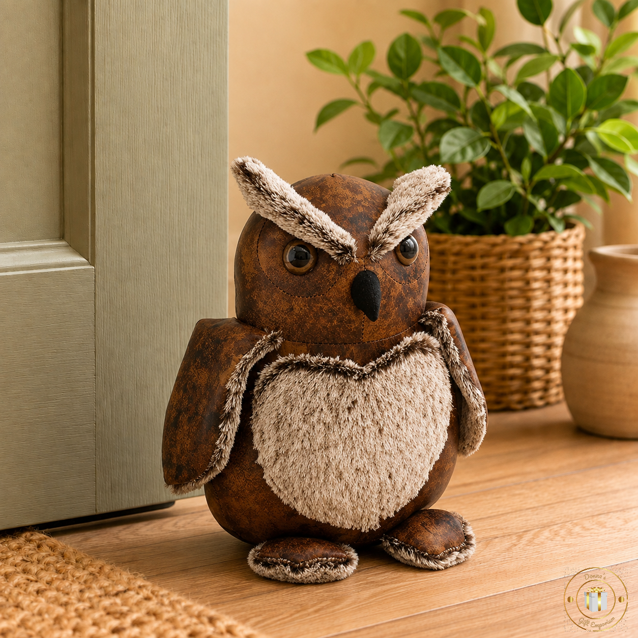Rustic Owl Doorstop – Country Home Door Stop