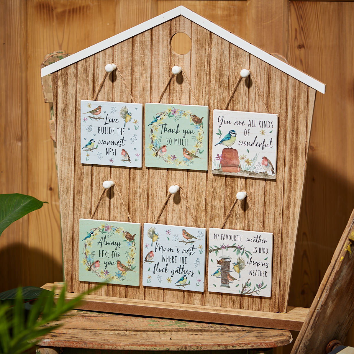 Garden Birds Signs - Thank You So Much / Mum's Nest / Always Here For You