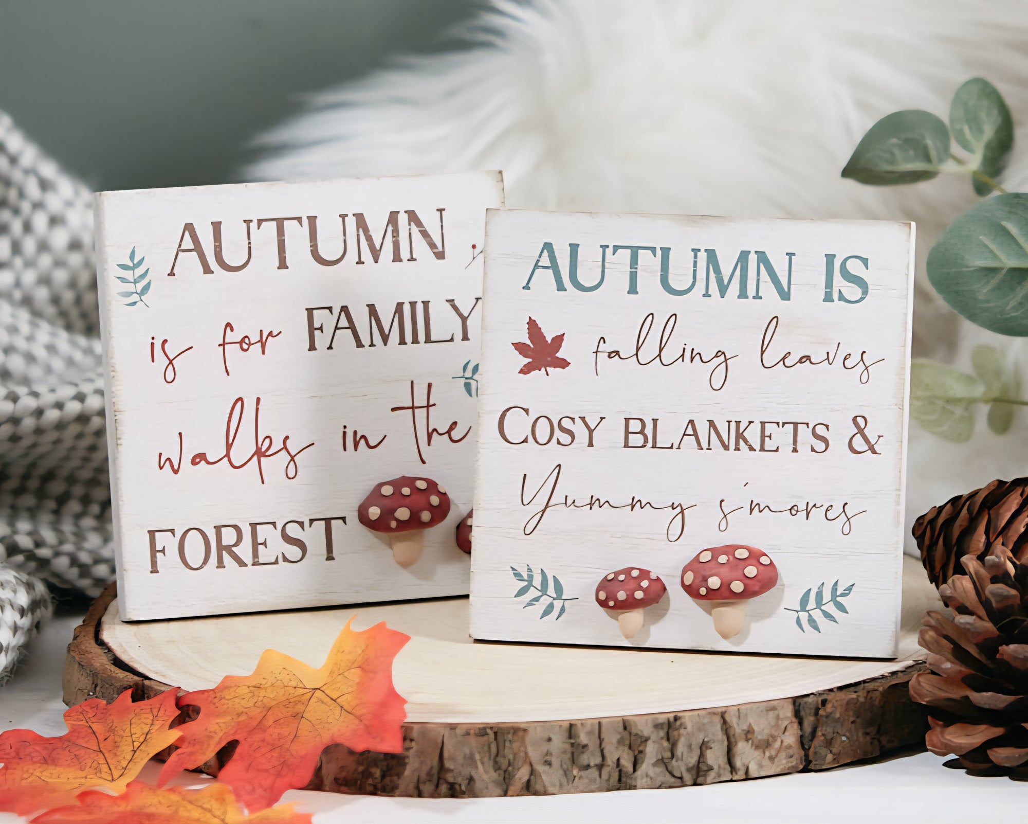 Autumn Easels Signs - Family Walks / Falling Leaves