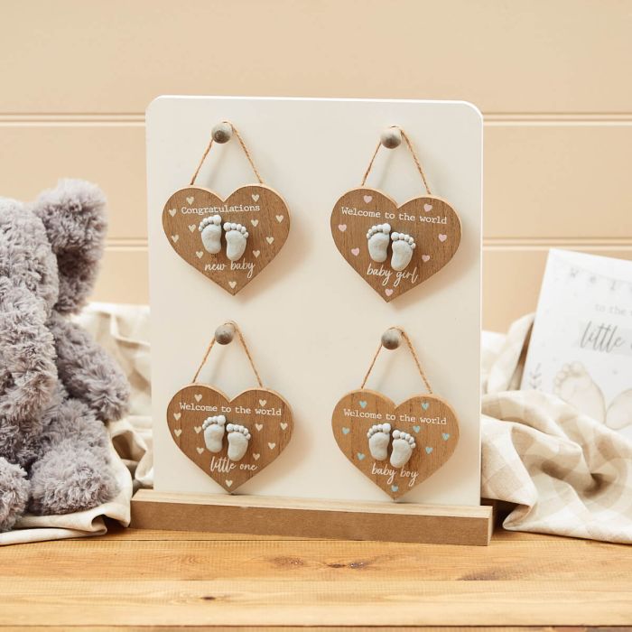 Baby Feet Pebble Art - New Baby Boy Girl