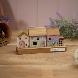 Wisteria Lane Wooden Triple House Block