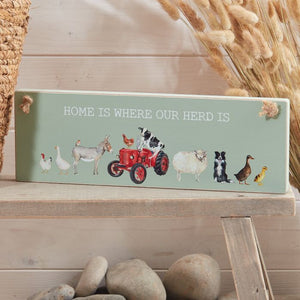 Home Is Where Our Herd Is - Farm Sign