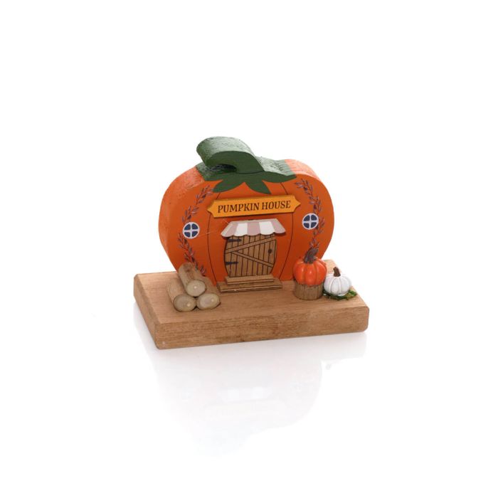 Pumpkin Shaped Wooden House Block *** PRE-ORDER ***