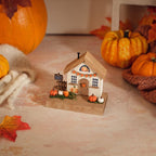 Pumpkin Cottage Wooden House Block  *** PRE-ORDER ***