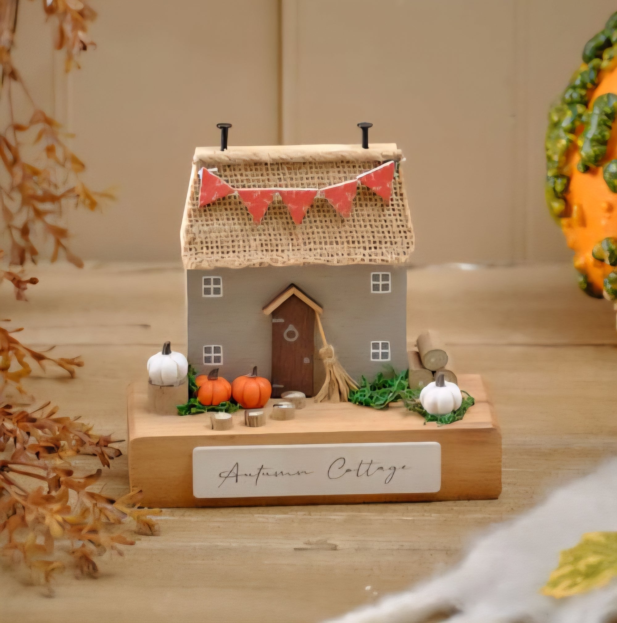 Autumn Cottage Wooden House Block