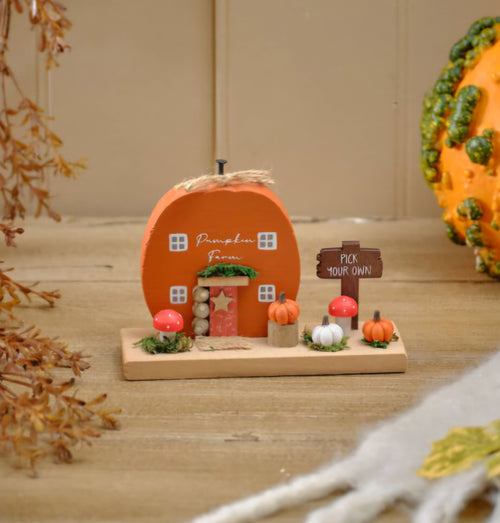 Autumn Pumpkin Farm House Block