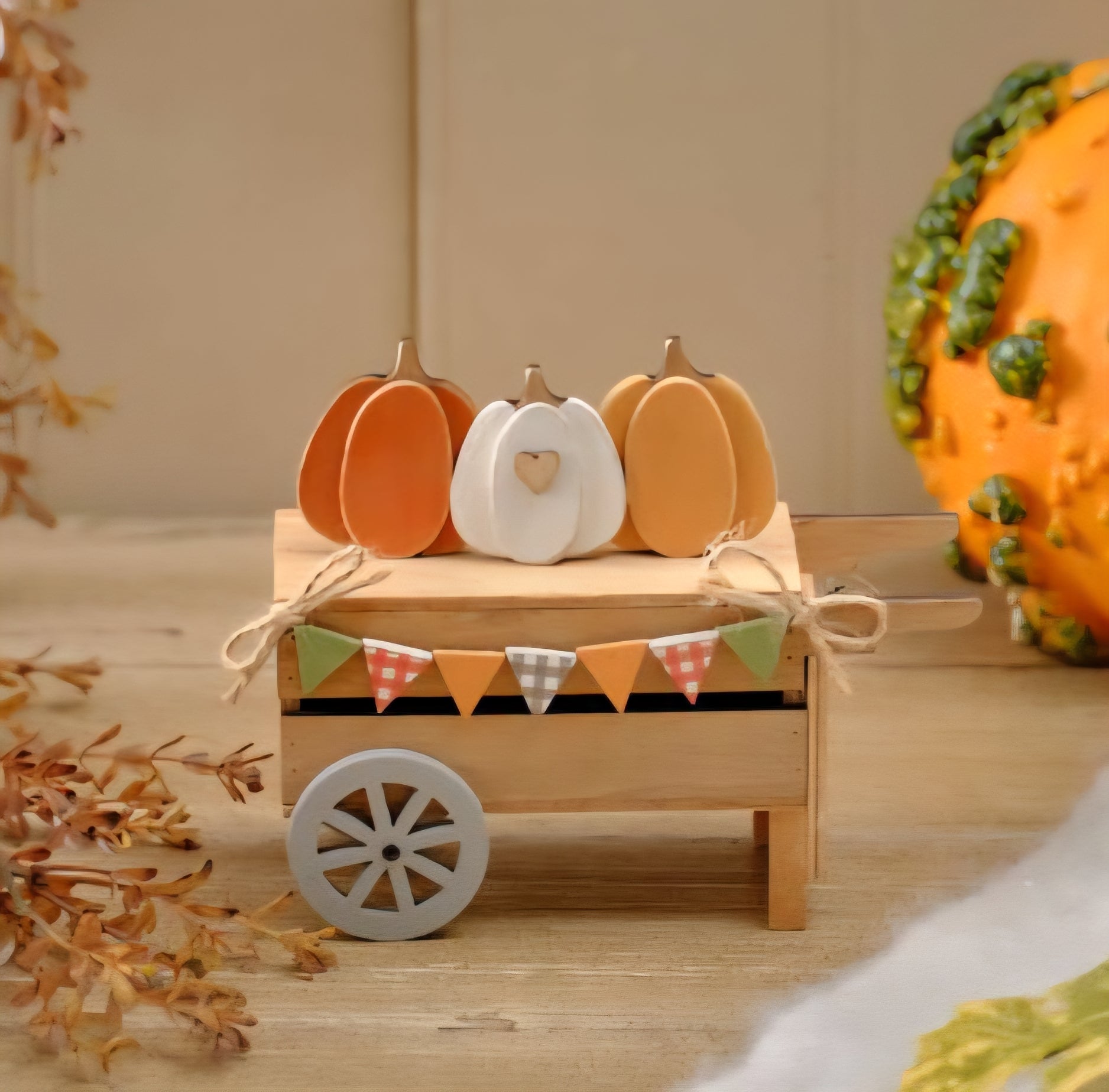 Autumn Pumpkin Cart