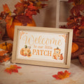 Autumn Teddy Bear Pumpkin Welcome Sign  *** PRE-ORDER ***