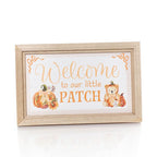 Autumn Teddy Bear Pumpkin Welcome Sign  *** PRE-ORDER ***