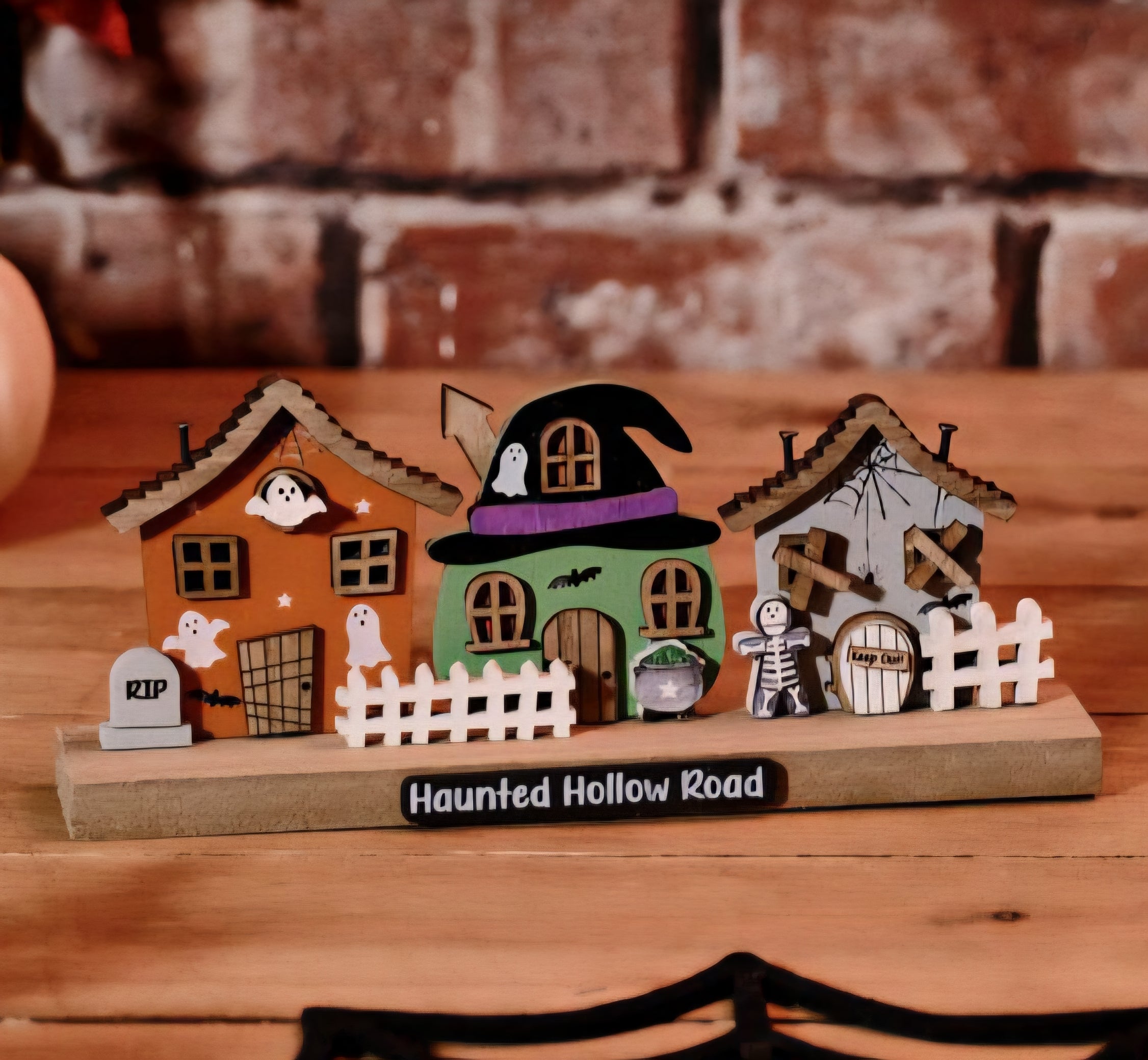 Halloween Haunted Hollows Road Wood House