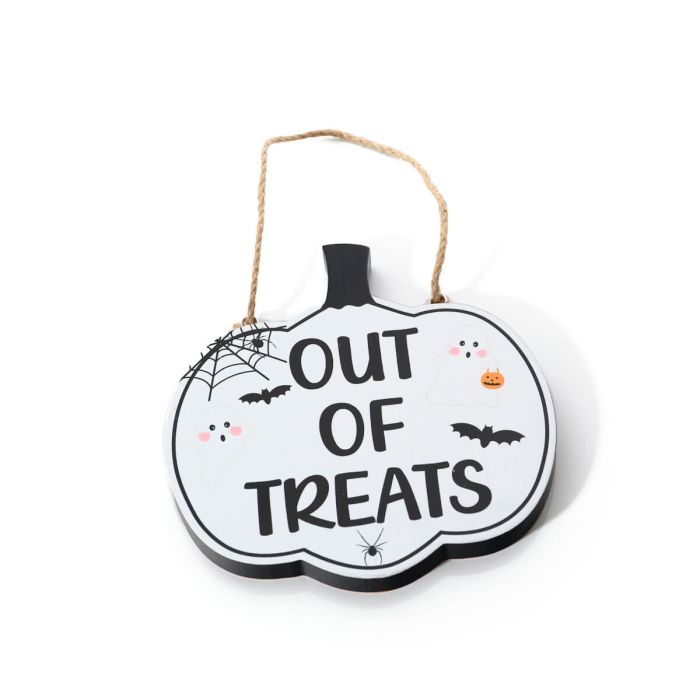 Reversible Trick or Treat Sign