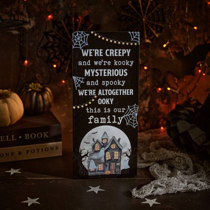 Spooky & Mysterious Tall Wood Family Sign *** PRE-ORDER ***