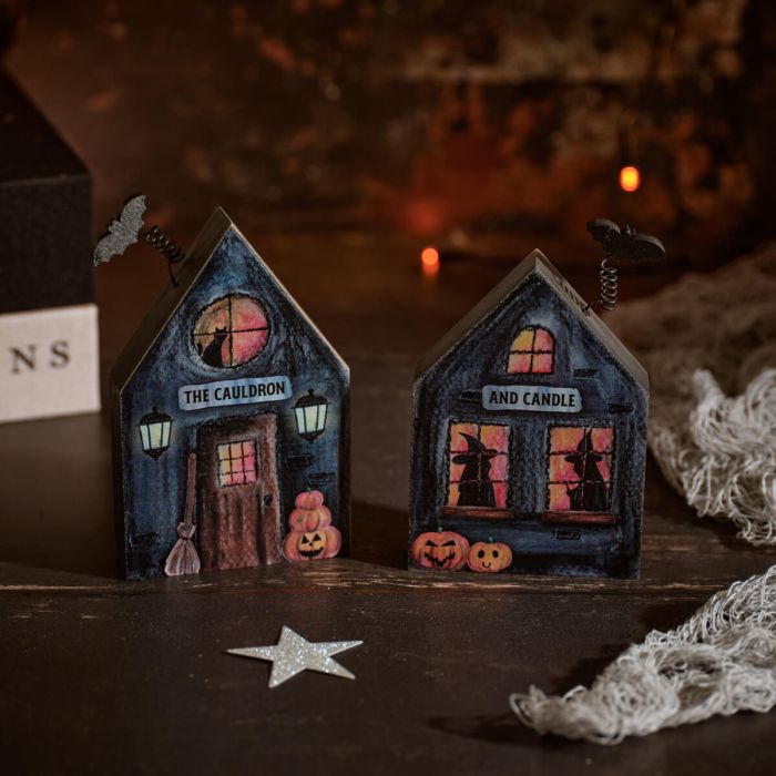 Spooky Halloween Wooden House Block *** PRE-ORDER ***