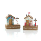 Beach Hut Wooden Decorative Block
